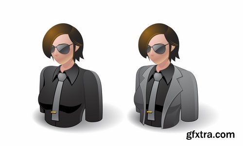 Collection of cartoon characters vector different picture man woman man 25 EPS