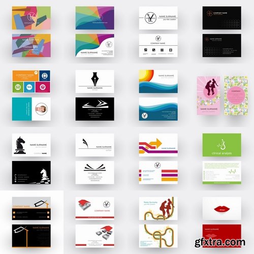 Collection of vector image flyer banner brochure business card 21-25 Eps