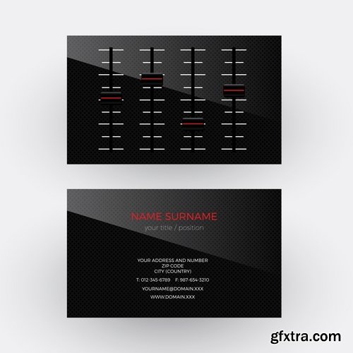 Collection of vector image flyer banner brochure business card 21-25 Eps