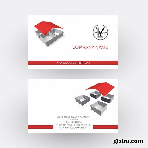 Collection of vector image flyer banner brochure business card 21-25 Eps