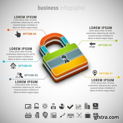 Business infographic 20X EPS