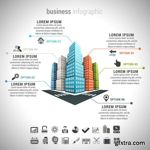 Business infographic 20X EPS