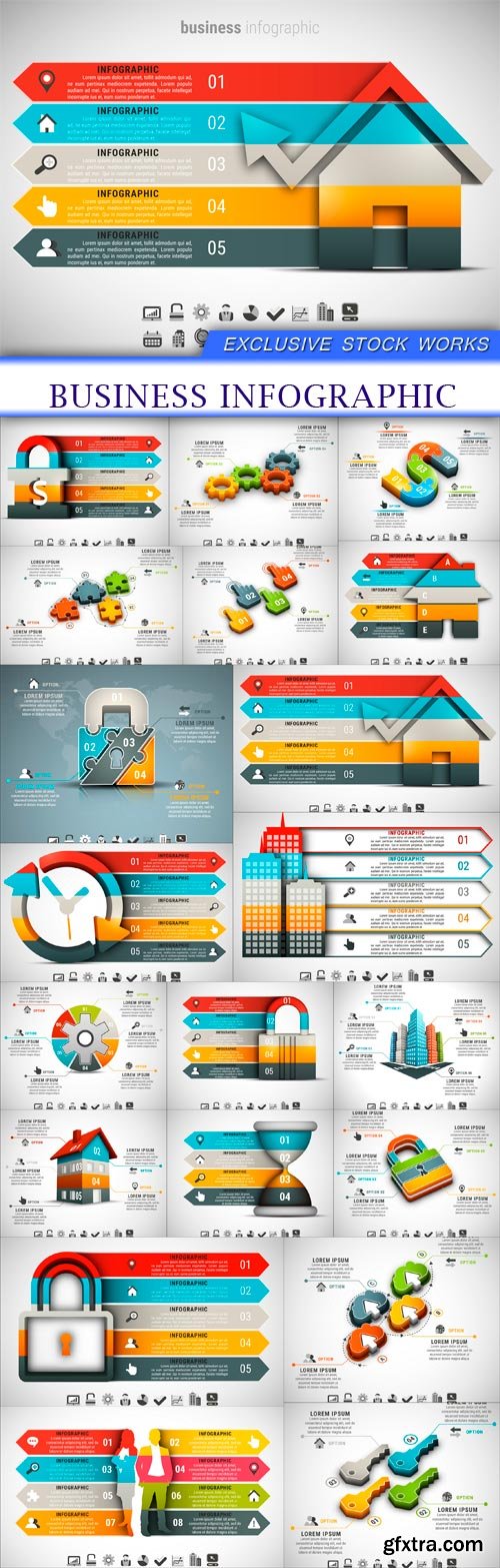 Business infographic 20X EPS