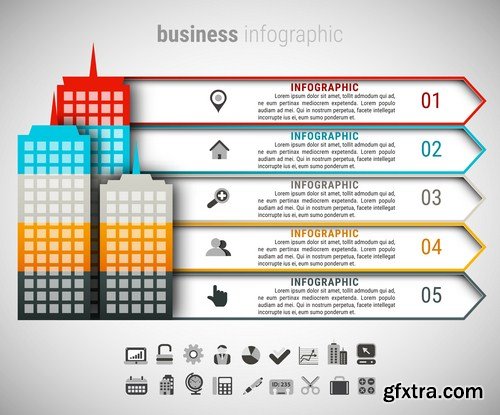 Business infographic 20X EPS