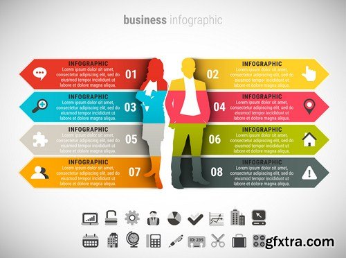 Business infographic 20X EPS