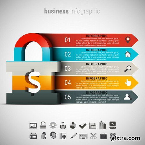 Business infographic 20X EPS