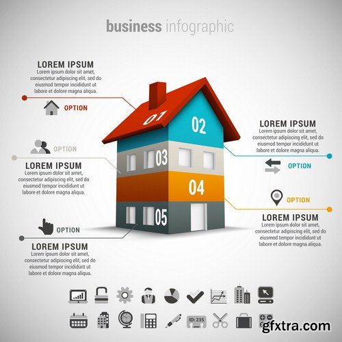 Business infographic 20X EPS