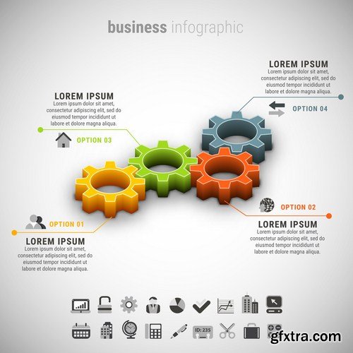 Business infographic 20X EPS