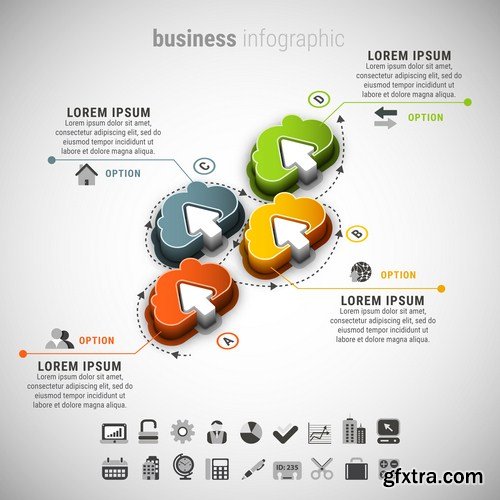 Business infographic 20X EPS