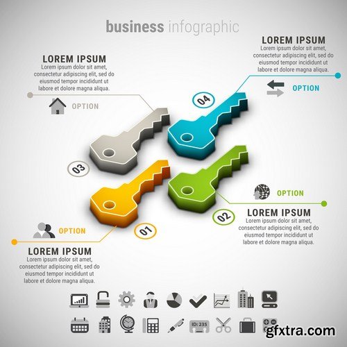 Business infographic 20X EPS