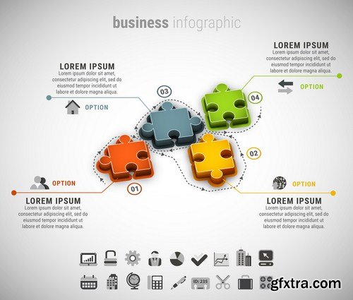 Business infographic 20X EPS