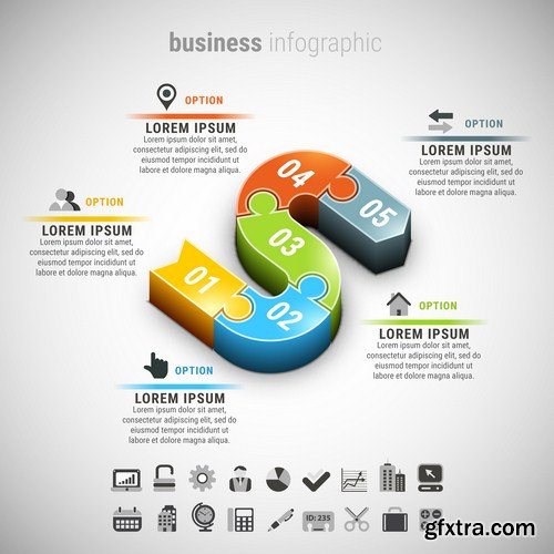 Business infographic 20X EPS