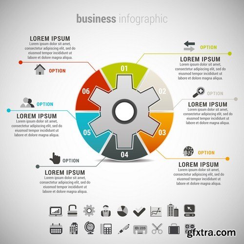 Business infographic 20X EPS