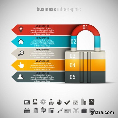 Business infographic 20X EPS