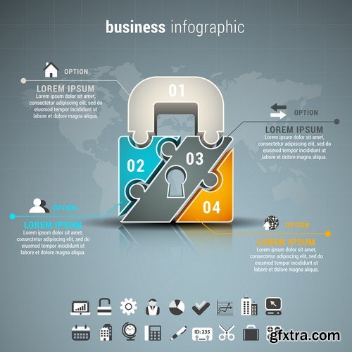 Business infographic 20X EPS