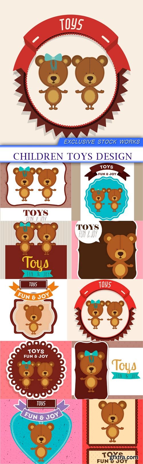 children toys design 10X EPS