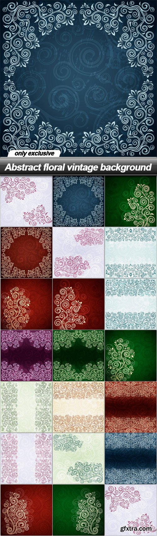 Abstract floral vintage background - 20 EPS