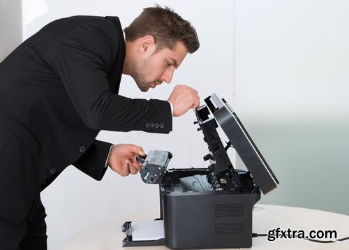 Collection printer fax businessman office 25 HQ Jpeg