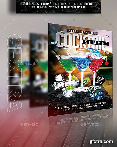 GraphicRiver - Summer Cocktail Flyer Template 11591923