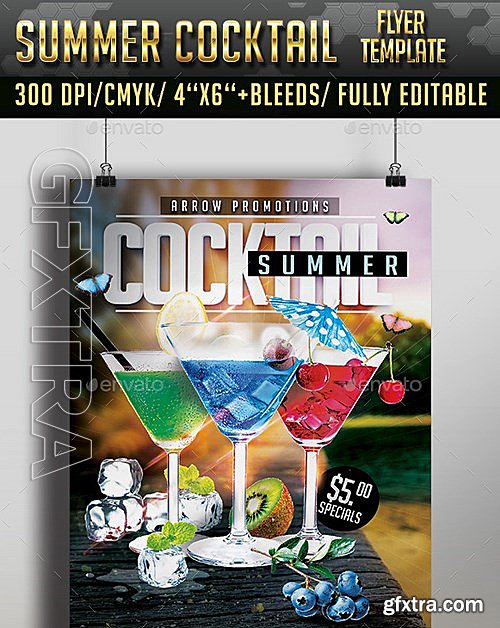 GraphicRiver - Summer Cocktail Flyer Template 11591923