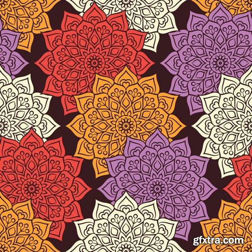 Seamless Pattern - Vintage Decorative Elements 1