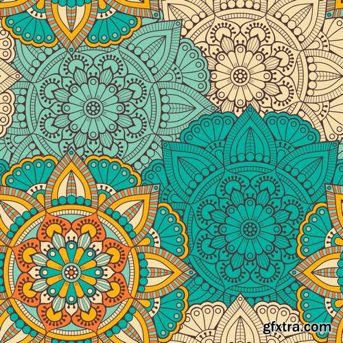 Seamless Pattern - Vintage Decorative Elements 1