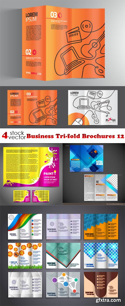 Vectors - Business Tri-fold Brochures 12