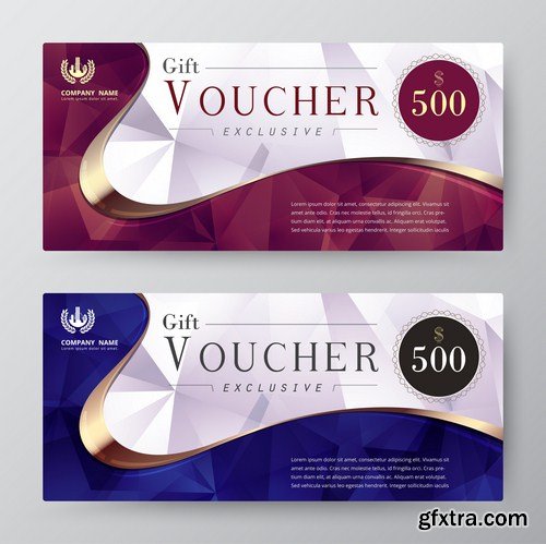 Gift voucher card template design 10X EPS