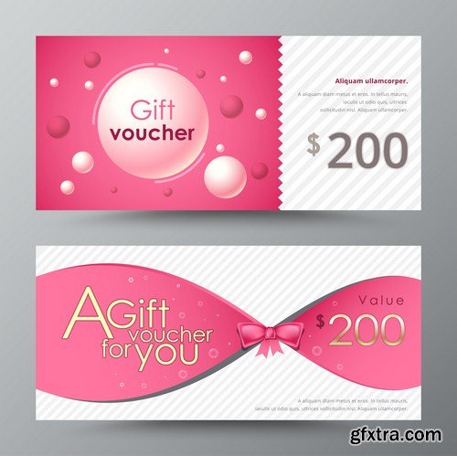 Gift voucher card template design 10X EPS