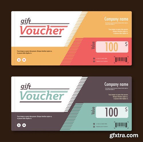 Gift voucher card template design 10X EPS