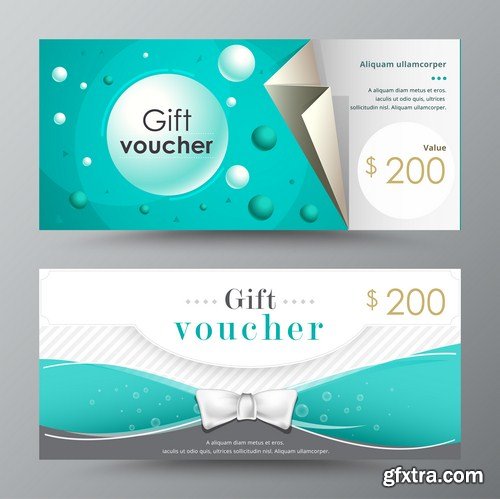 Gift voucher card template design 10X EPS