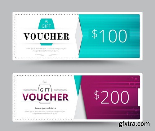 Gift voucher card template design 10X EPS