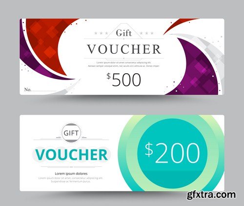 Gift voucher card template design 10X EPS