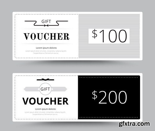 Gift voucher card template design 10X EPS