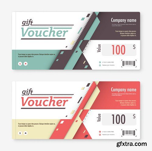 Gift voucher card template design 10X EPS