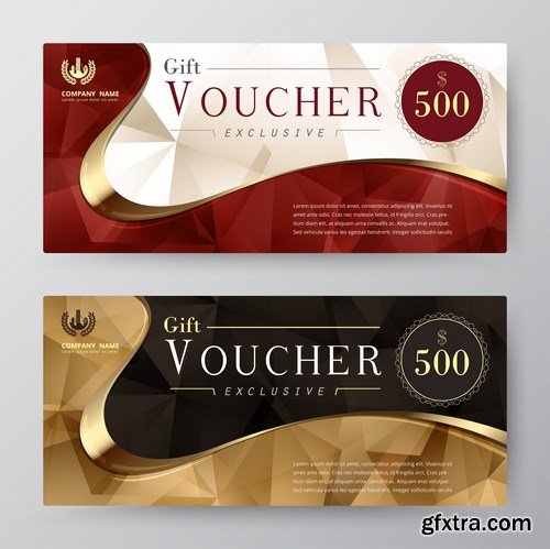 Gift voucher card template design 10X EPS