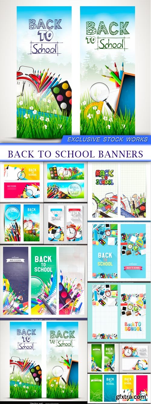 Back to school banners 13X EPS