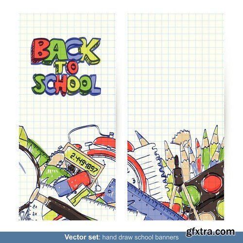 Back to school banners 13X EPS