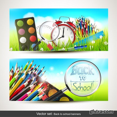 Back to school banners 13X EPS