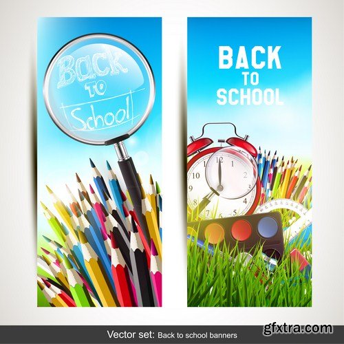 Back to school banners 13X EPS