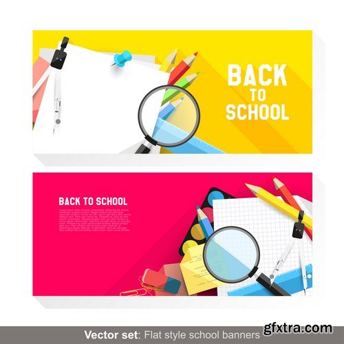 Back to school banners 13X EPS