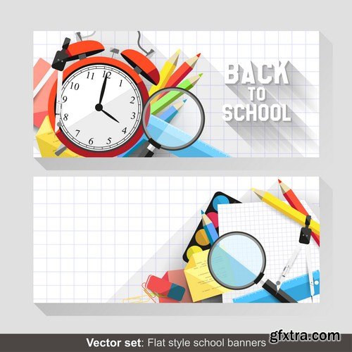 Back to school banners 13X EPS