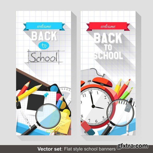 Back to school banners 13X EPS