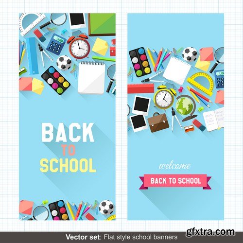 Back to school banners 13X EPS