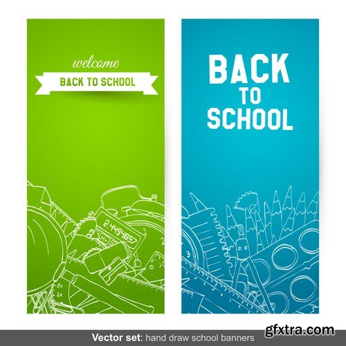 Back to school banners 13X EPS