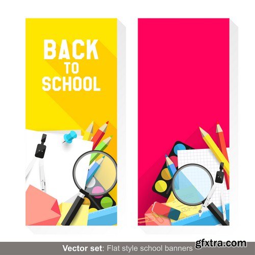 Back to school banners 13X EPS