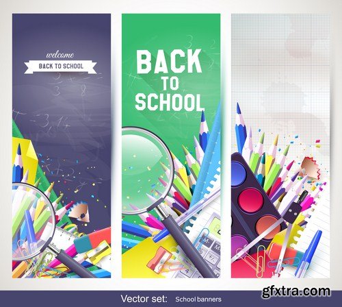 Back to school banners 13X EPS