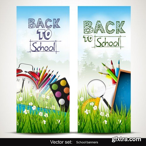 Back to school banners 13X EPS