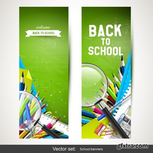 Back to school banners 13X EPS