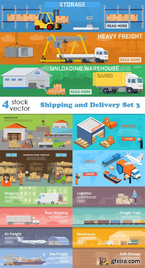 Vectors - Shipping and Delivery Set 3